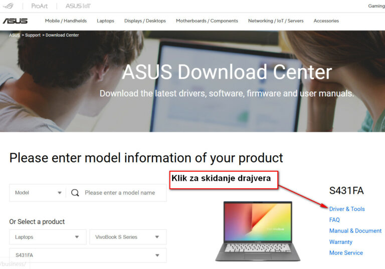 asus vivobook drajveri